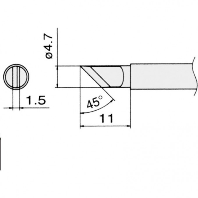Наконечник для паяльников с подачей азота HAKKO T13-KR