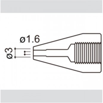 Наконечник HAKKO A1502 для НАККО 815, 816, d=1,6