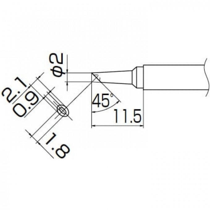 Наконечник HAKKO для паяльника FM-2026 T13-BCM2