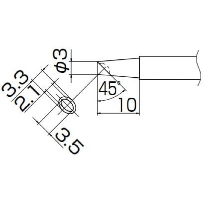 Наконечник HAKKO для паяльника FM-2026 T13-BCM3