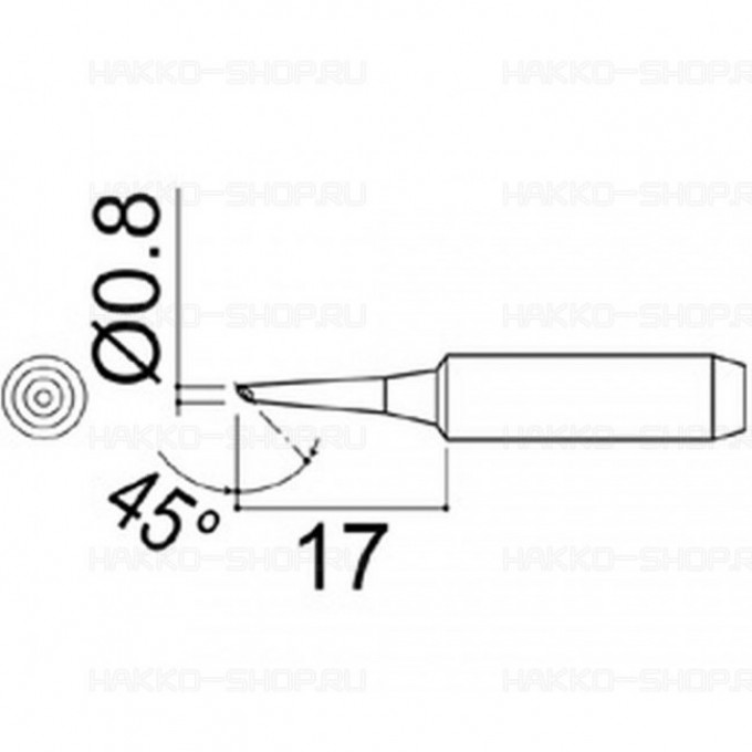 Наконечник HAKKO для паяльников DASH N452-T-SC