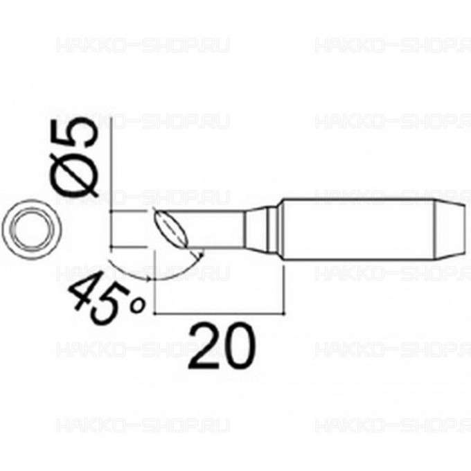 Наконечник HAKKO для паяльников DASH N454-T-5C