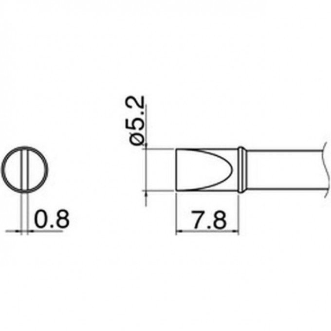 Наконечник HAKKO для станций FX-100 (350℃) T31-03D52