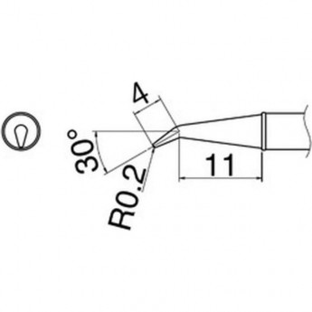 Наконечник HAKKO T31-03J02 для станций FX-100 (350℃)