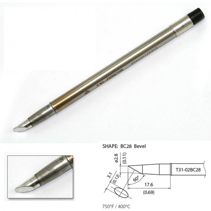 Наконечник HAKKO для станций FX-100 (400℃) T31-02BC28