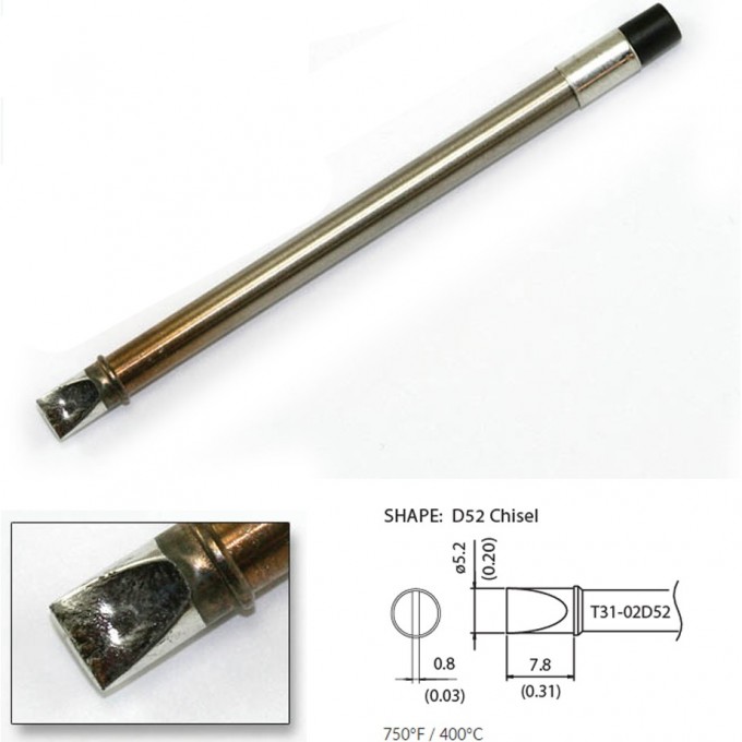 Наконечник HAKKO для станций FX-100 (400℃) T31-02D52