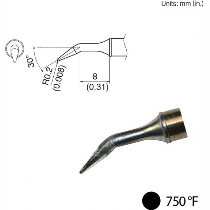 Наконечник HAKKO для станций FX-100 (400℃) T31-02JL02