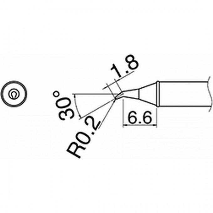 Наконечник HAKKO для станций FX-100 (400℃) T31-02JS02