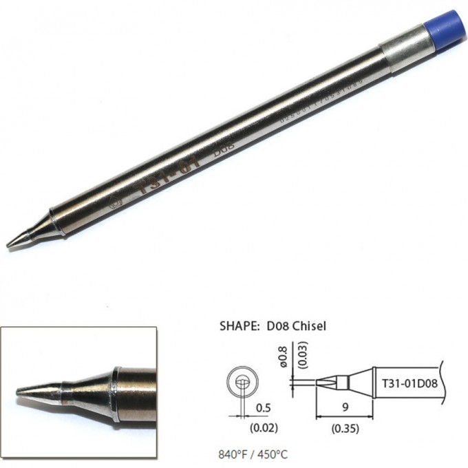Наконечник HAKKO для станций FX-100 (450℃) T31-01D08
