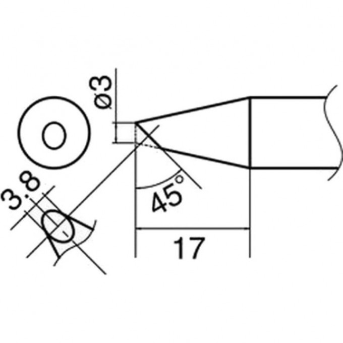 Наконечник HAKKO для станций FX-801 T33-BC3