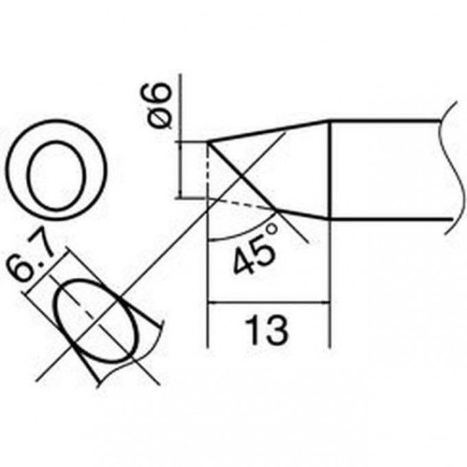 Наконечник HAKKO для станций FX-801 T33-BC6