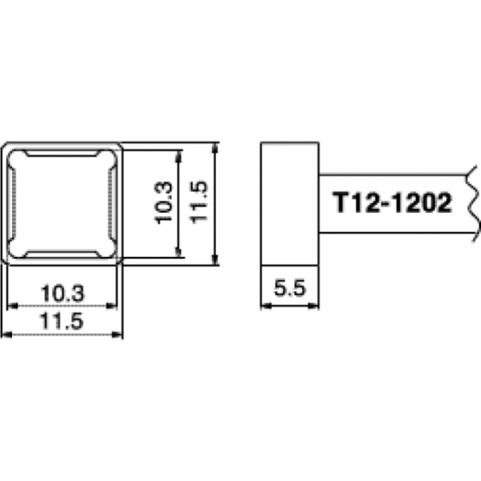 Наконечник HAKKO T12-1202