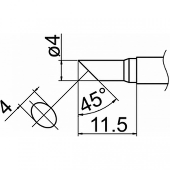 Наконечник HAKKO T12-C4