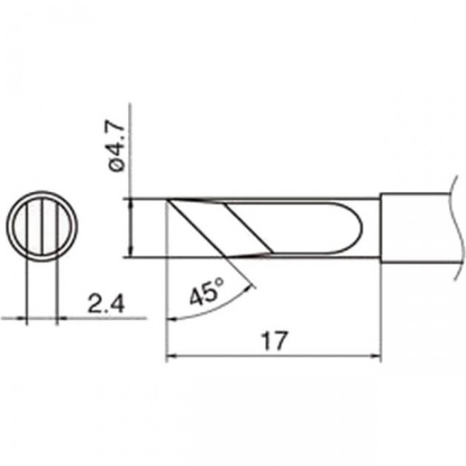 Наконечник HAKKO T12-KFZ