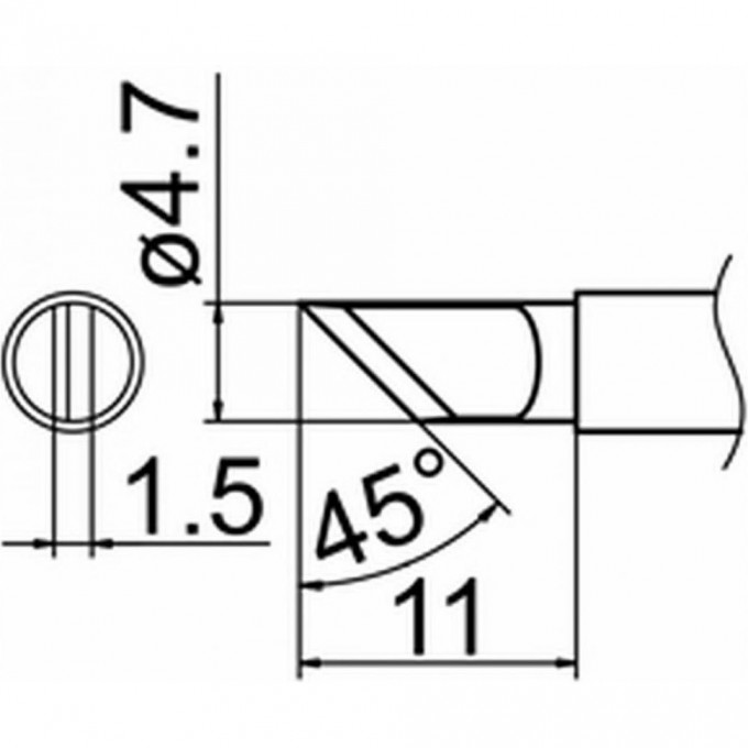 Наконечник HAKKO T12-KL
