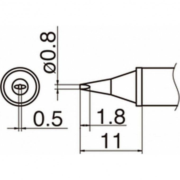 Наконечник HAKKO T12-WD08
