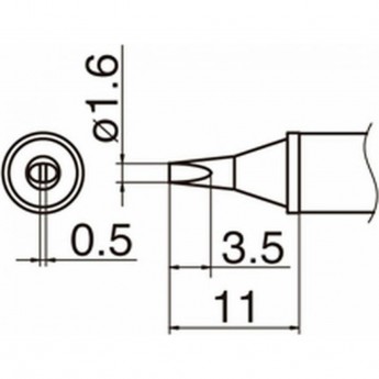 Наконечник HAKKO T12-WD16