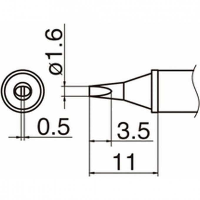 Наконечник HAKKO T12-WD16