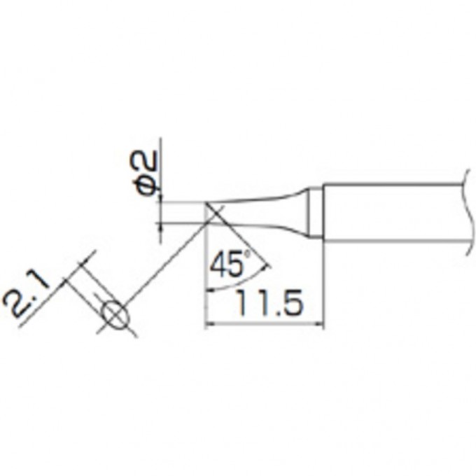 Наконечник HAKKO T13-BCF2