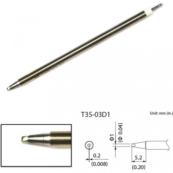 Сменный наконечник HAKKO (350℃) T35-03D1