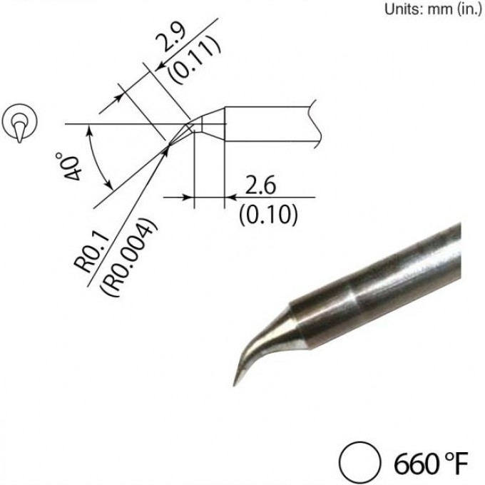 Сменный наконечник HAKKO (350℃) T35-03J