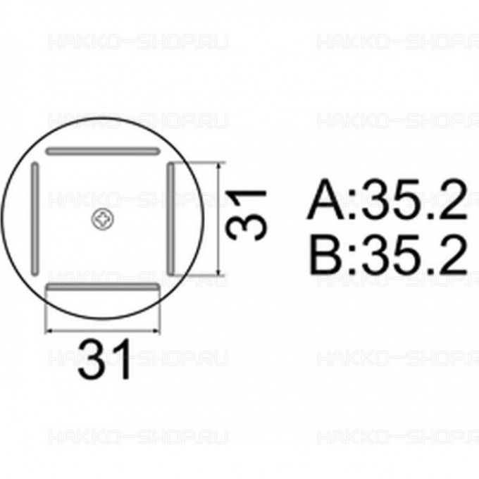 Сменный наконечник HAKKO для HAKKO FR-803B, 35x35 A1203B