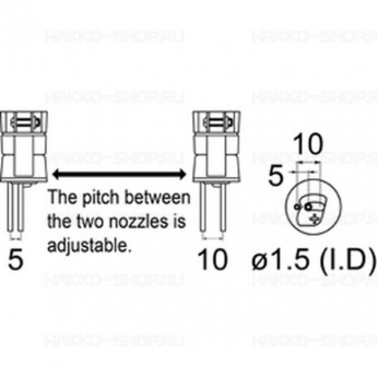 Сменный наконечник HAKKO A1325 для HAKKO FR-803B, d=1,5x5 к 10
