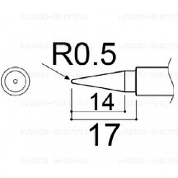 Сменный наконечник HAKKO для паяльников PRESTO 980-T-B