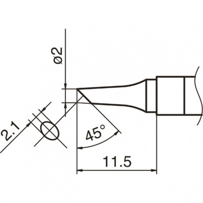 Сменный наконечник HAKKO T36-BC2