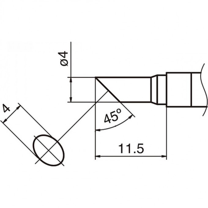 Сменный наконечник HAKKO T36-C4