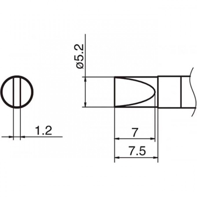 Сменный наконечник HAKKO T36-D52