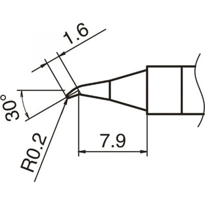 Сменный наконечник HAKKO T36-JS02