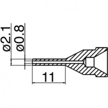 Сопло HAKKO N61-11 удлиненного типа (0,8 мм)