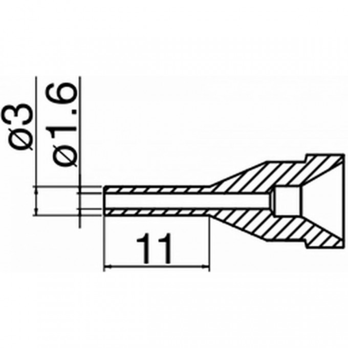 Сопло HAKKO удлиненного типа (1,6 мм) N61-14